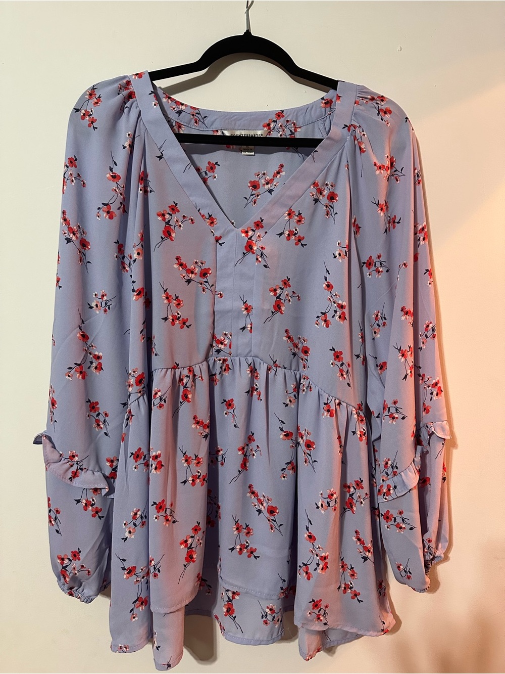 Counterparts  Floral V-Neck Peasant Tunic